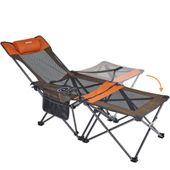 Xgear Folding Reclining Portable Chair with Cup Holder