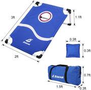 Framed Cornhole Game Set with 8 Bean Bags and Travel Carrying Bag