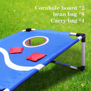 Framed Cornhole Game Set with 8 Bean Bags and Travel Carrying Bag