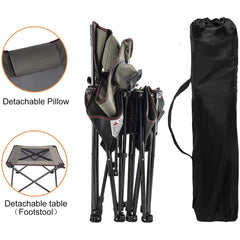 Xgear Folding Reclining Portable Chair with Cup Holder